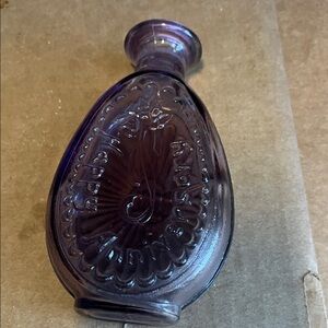 Vintage Purple Glass Bottle Imperial Glass 5 inch Purple